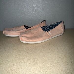 Tom’s Alpargata Plus Slip On’s in Pink‎ Café Crème Heritage Canvas Size 8.5